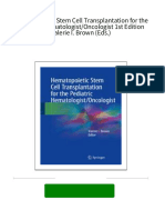 Hematopoietic Stem Cell Transplantation for the Pediatric Hematologist/Oncologist 1st Edition Valerie I. Brown (Eds.) download pdf