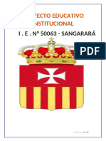 I - E - #50063 - Sangarará: Proyecto Educativo Institucional