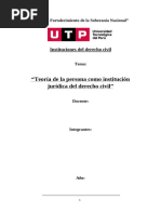 Teoria de La Persona Como Institucion Juridica Del Derecho Civil