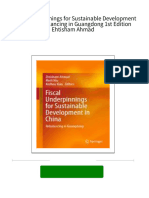 PDF Fiscal Underpinnings For Sustainable Development in China Rebalancing in Guangdong 1st Edition Ehtisham Ahmad Download