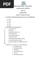 Class 6 - Changes Around Us Notes