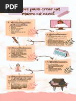 Infografia Tecnicas de Estudio Minimalista Femenino Tonos Pasteles Rosado Marron y Naranja