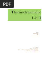 Thermodynamique 1et 2