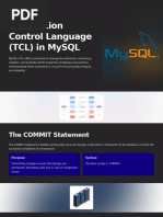 Transaction Control Language TCL in MySQL