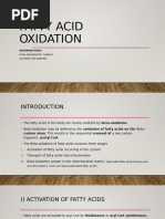 Fatty Acid Oxidation