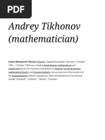 Andrey Tikhonov (Mathematician) - Wikipedia