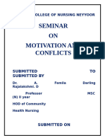 Motivation and Conflicts Man