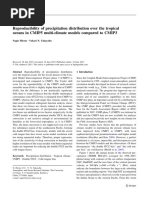 Reproducibility of Precipitation Distribution Over The Tropical Oceans in CMIP5 Multi-Climate Models Compared To CMIP3