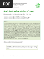 Analysis of Sedimentation of Canals