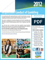 Responsible Conduct of Gambling: Courses Commercial