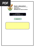 KZN Maths Grade 10 Exam P1 Q - S by Topic 2020