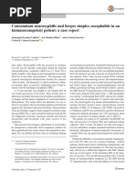 Concomitant Neurosyphilis & Herpes Encephalitis