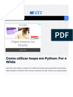 Como Utilizar Loops em Python - For e While