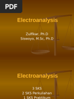 Electroanalysis: Zulfikar, PH.D Siswoyo, M.SC, PH.D