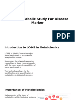 LC-MS Metabolic Study For Disease Marker