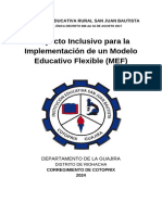 Proyecto Inclusivo para La Implementacion de Un Modelo Educativo Flexible (Mef)