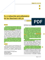 .PSI-ADU-EVA. La evaluación psicodinámica de las funciones Yo. De Rivera & col. 1992.