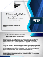 7 Líneas Estratégicas para La Transformación Venezolana. : PNF en Ingeniería Industrial. Sección 2