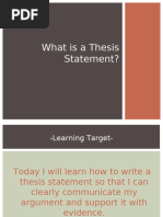 What Is A Thesis Statement