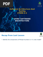 Week 03 - Using Software Architecture