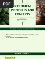 Lesson 2 - Ecological Principles and Concepts