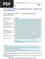 Preeclampsia - Dinámica de La Membrana Procoagulante Plaquetaria y Biomarcadores Críticos