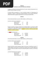 Costos Por Proceso Continuo - Caso 1