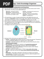 Y7 Biology - Cells Knowledge Organiser Website Copy Final