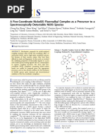 A Five-Coordinate Nickel (II) Fluoroalkyl Complex As A Precursor To A