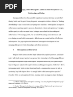 The Impact of Emerging Adults' Metacognitive Abilities On Their Perceptions of God, Relationships, and College