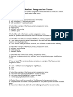 Test On Future Perfect Progressive Tense