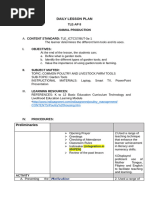 Animal Prod. Lesson Plan