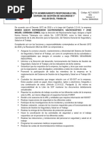 ACT-SGSST-001 Acta de Nombramiento Responsable Del SGSST