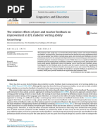 The Relative Effects of Peer and Teacher Feedback On Improvement in EFL Students' Writing Ability