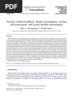 Teacher-Written Feedback: Student Perceptions, Teacher Self-Assessment, and Actual Teacher Performance