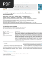 Sustainable Use of Phosphate Waste Rocks From Chara - 2021 - Materials Chemistr