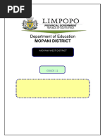 2023 GRADE 11 Memo - Mopani West Term 4 Test 5