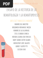 Ensayo Historia de La Hematologia y Hematopoyesis