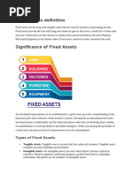 Fixed Assets Definition