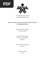 Modelos Conceptual y Lógico para El Proyecto Desarrollo de Software GA4-220501095-AA1-EV02