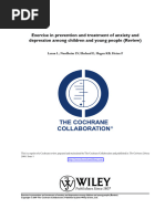 Exercise in Prevention and Treatment of Anxiety and Depression Among Children and Young People - Review