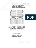 Apuntes y Ejercicios Matematicas III 2022