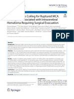 Clipping Versus Coiling For Ruptured MCA Aneurysms Associated With Intracerebral Hematoma Requiring Surgical Evacuation