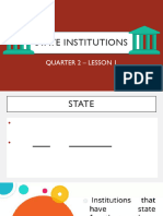 Lesson 7.2 State and Non State Institutions