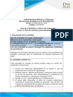 Guía de Actividades y Rúbrica de Evaluación - Tarea 3 - Plan de Cuentas y Procedimientos Contables