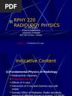 LECTURE - 3 - 2 Production of X-Rays