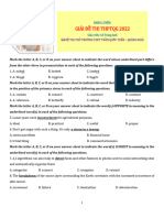 Đề thi thử TN THPT năm 2022 - Trường THPT Trần Quốc Tuấn - Quảng Ngãi