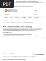 Indian Institute of Technology Madras - Prof. Manivannan's Associate Editorship