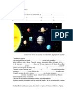 Fișă de lucru clasa aIXa  universul si sistemul solar