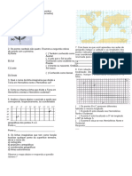 Atividades coordenadas geográficas 6º ano